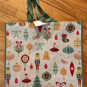 New reusable plastic holiday themed tote bag